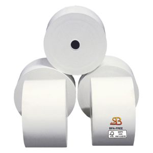 Rotolo carta termica BPA free 55gr neutra 57mmx100mt Ã˜90mm RICEVUTE CARBURANTE