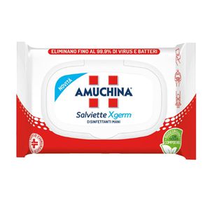 Salvietta disinfettante mani Xgerm - Amuchina - busta 20 pezzi green