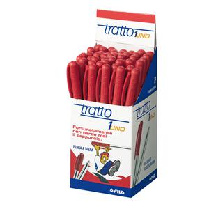 SCATOLA 50 PENNA SFERA ROSSO TRATTO 1 P.MEDIA 1.0mm