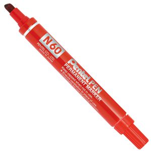 MARCATORE PENTEL PEN N60 ROSSO P.SCALPELLO conf 12 pezzi