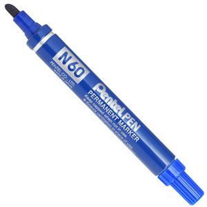 MARCATORE PENTEL PEN N60 BLU P.SCALPELLO conf 12 pezzi