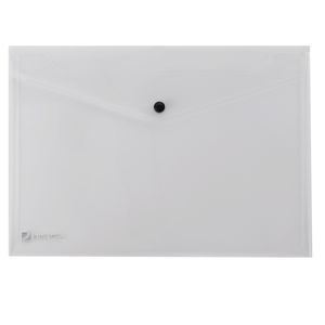 BUSTA CON BOTTONE PULL TRASPARENTE 21X29.7CM  conf.20 pezzi