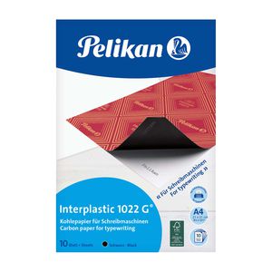 CARTA CARBONE NERO INTERPLASTIC 1022G 10FG 21X31CM PELIKAN