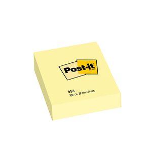 Post-it® Foglietti riposizionabili, 38 x 51 mm, Blocchetti da 100 fogli, Giallo Canary™ (confezione 12 blocchetti)