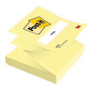 Post-it® Foglietti riposizionabili Z-Notes, 76 x 76 mm, Blocchetti da 100 fogli, Giallo Canary™ (confezione 12 blocchetti)