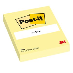 Post-it® Foglietti riposizionabili, 51 x 76 mm, Blocchetti da 100 fogli, Giallo Canary™ (confezione 12 blocchetti)