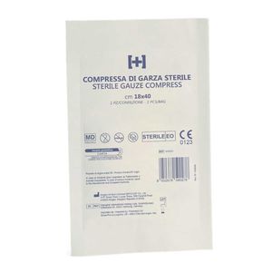 GARZA IDROFILA STERILE COMPRESSA cm 18 x 40