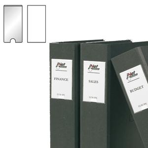 Busta 12 portaetichette PPL adesive trasparenti 25x102mm