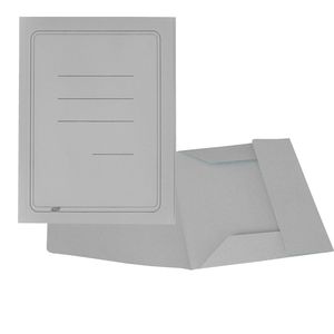 50 CARTELLINE 3 LEMBI GRIGIO CON STAMPA 200 GR