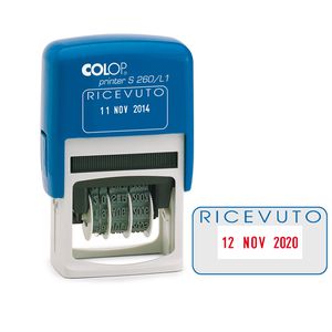 Timbro S260/L1 DATARIO + RICEVUTO 4mm autoinchiostrante COLOP Timbro S260/L1 DATARIO + RICEVUTO 4mm autoinchiostrante COLOP