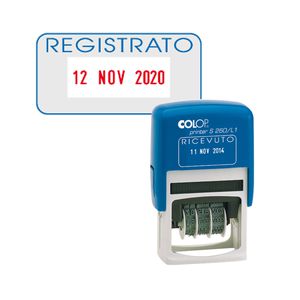 Timbro S260/L3 DATARIO + REGISTRATO 4mm autoinchiostrante COLOP Timbro S260/L3 DATARIO + REGISTRATO 4mm autoinchiostrante COLOP