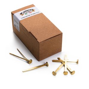 SCATOLA 100 FERMACAMPIONI GIGANTI N.12 70MM OTTONATI SCATOLA 100 FERMACAMPIONI GIGANTI N.12 70MM OTTONATI