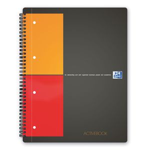 Maxi spiralato 240X297mm 5mm c/margine 80gr 80fg Activebook OXFORD Maxi spiralato 240X297mm 5mm c/margine 80gr 80fg Activebook OXFORD