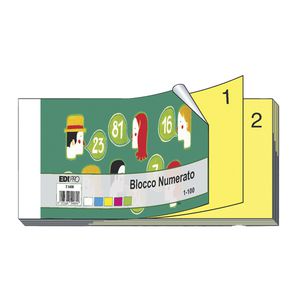 BLOCCO NUMERATO 1-100 2 SEZ. 6X13 E5406NEW