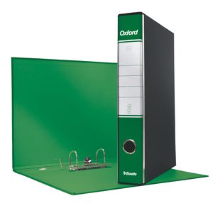 Registratore OXFORD G82 verde dorso 5cm f.to commerciale ESSELTE Registratore OXFORD G82 verde dorso 5cm f.to commerciale ESSELTE