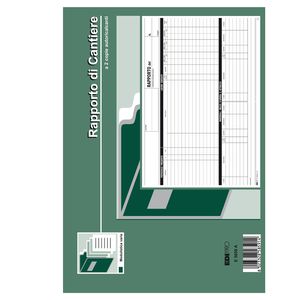 BLOCCO RAPPORTO DI CANTIERE 50/50 FOGLI AUTORIC. 21X30 E5859A