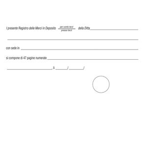 REGISTRO MERCI IN DEPOSITO 50FG 31X24,5 E2279 REGISTRO MERCI IN DEPOSITO 50FG 31X24,5 E2279