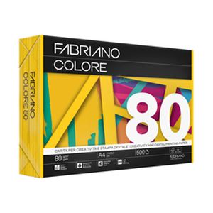 FabrianoColore - A4 - 80 gr - colori forti giallo - Fabriano - conf. 500 fogli