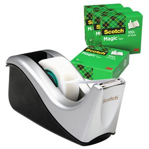Nastro adesivo 3M Scotch Magic 810 4 PEZZI + dispenser