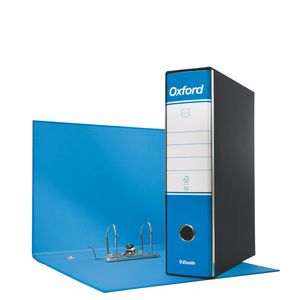 Registratore OXFORD G83 azzurro dorso 8cm f.to commerciale ESSELTE Registratore OXFORD G83 azzurro dorso 8cm f.to commerciale ESSELTE