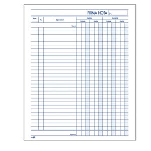 BLOCCO PRIMA NOTA CASSA 22x28cm 50fgx 2copie ric. BM