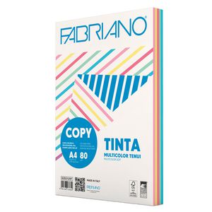 FabrianoColore - A4 - 80 gr - mix 5 colori tenui - Fabriano - conf. 250 fogli