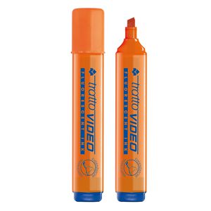 TRATTO Evidenziatore Video, Punta a scalpello, 1 mm - 5 mm, ARANCIO (confezione 12 pezzi)