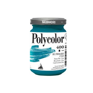 Colore vinilico Polycolor vasetto 140 ml blu primario Cyan Maimeri Colore vinilico Polycolor vasetto 140 ml blu primario Cyan Maimeri