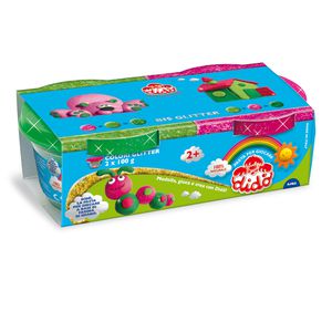 Set 2 barattoli DidO' 100gr magenta - verde glitter Set 2 barattoli DidO' 100gr magenta - verde glitter