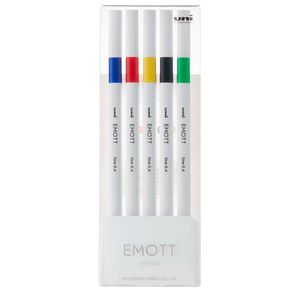Astuccio 5 fineliner EMOTT tratto 0.4mm colori ass. Vivid Uni Mitsubishi Astuccio 5 fineliner EMOTT tratto 0.4mm colori ass. Vivid Uni Mitsubishi