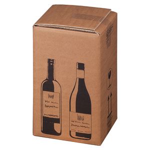 10 Scatole per quattro bottiglie Wine Pack 21,2x20,4x36,8 cm