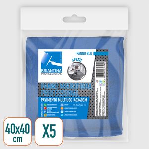 PANNI MICROFIBRA COLORE BLU 40X40 confezione 5 PZ