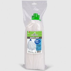 Mop white in viscosa e poliestere