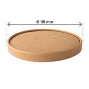 25 Coperchi per bowl portazuppe monouso da 780ml avana Signor Bio