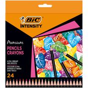 Astuccio 24 matite Intensity Wood Premium colori assortiti BICÂ®