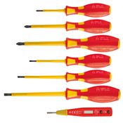 7 Cacciaviti isolati 1000V con cercafase Valex