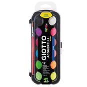 Colori acquerello 12 pastiglie fluo Ã˜30mm GIOTTO