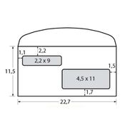 500 buste bianche 115x227mm 80g lembo gommato doppia finestra art.112 BLASETTI