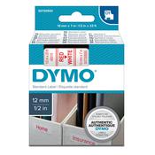 NASTRO DYMO TIPO D1 (12MMX7M) ROSSO/BIANCO 450150