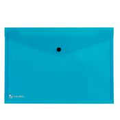 BUSTA CON BOTTONE PULL AZZURRO 21X29.7CM  conf.20 pezzi