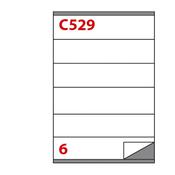 Etichetta adesiva C/529 bianca 100fg A4 210x48mm (6et/fg) Markin