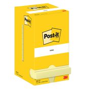 Post-it® Foglietti riposizionabili, 76 x 76 mm, Blocchetti da 100 fogli, Giallo Canary™ (confezione 12 blocchetti)