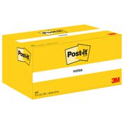 Post-it® Foglietti riposizionabili, 38 x 51 mm, Blocchetti da 100 fogli, Giallo Canary™ (confezione 12 blocchetti)