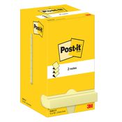 Post-it® Foglietti riposizionabili Z-Notes, 76 x 76 mm, Blocchetti da 100 fogli, Giallo Canary™ (confezione 12 blocchetti)