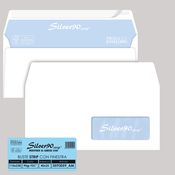 25 buste SILVER90 STRIP FSC bianca internografata c/finestra110x230mm90gr Pigna