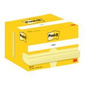 Post-it® Foglietti riposizionabili, 51 x 76 mm, Blocchetti da 100 fogli, Giallo Canary™ (confezione 12 blocchetti)