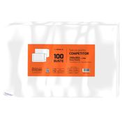 100 buste sacco COMPETITOR FSCÂ® bianca strip adesivo 250x353mm 80gr Pigna