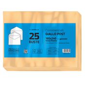 25 buste GIALLO POSTALE gommata carta riciclata FSCÂ® 180x240mm 80gr Pigna Envelo