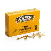 SCATOLA 100 FERMACAMPIONI N.8 38MM OTTONATI