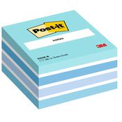 Post-it® Cubo di foglietti, 76 x 76 mm, 450 fogli, Colori acqua, bianco, blu uova di pettirosso, blu jeans, blu paradiso